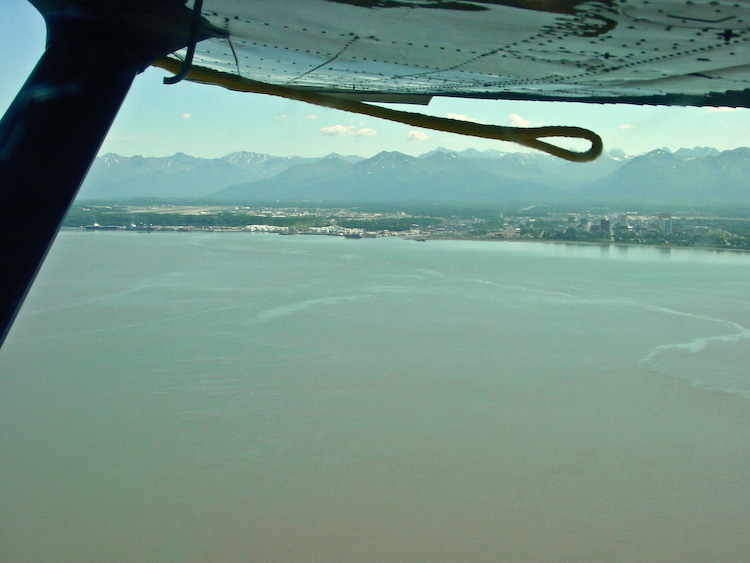 Anchorage aus dem Flugzeug